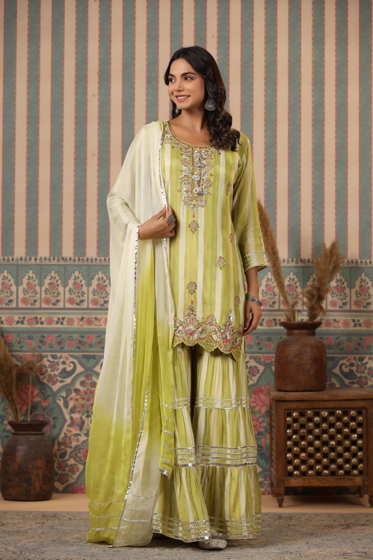 Festive Gharara Kurta Dupatta set