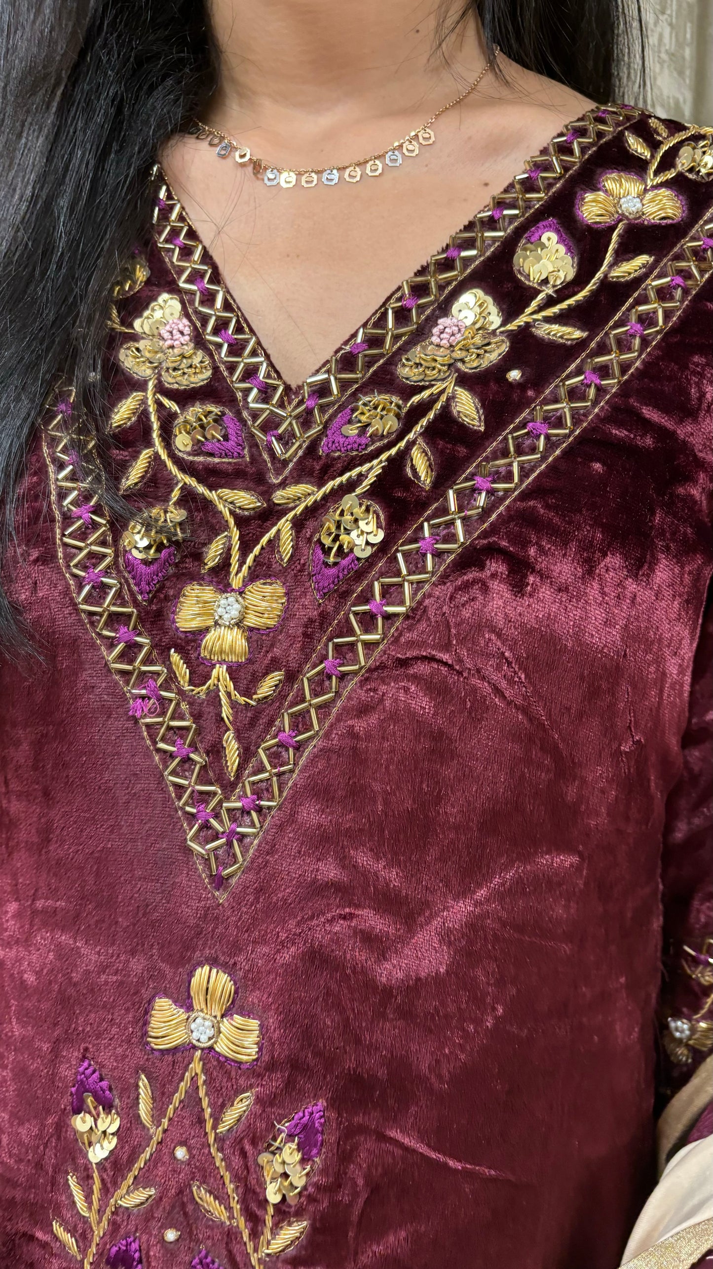 Women's Velvet Pakistani style salwar suit