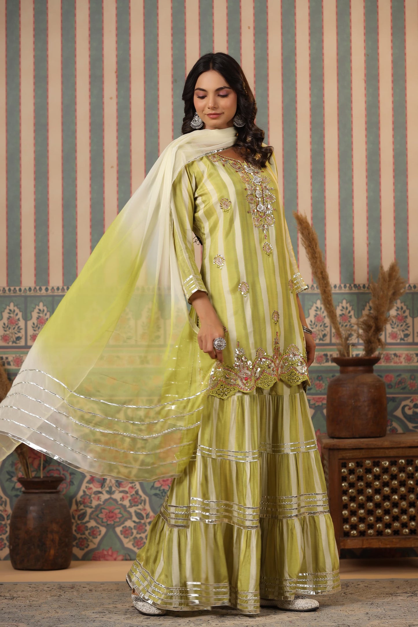 Festive Gharara Kurta Dupatta set