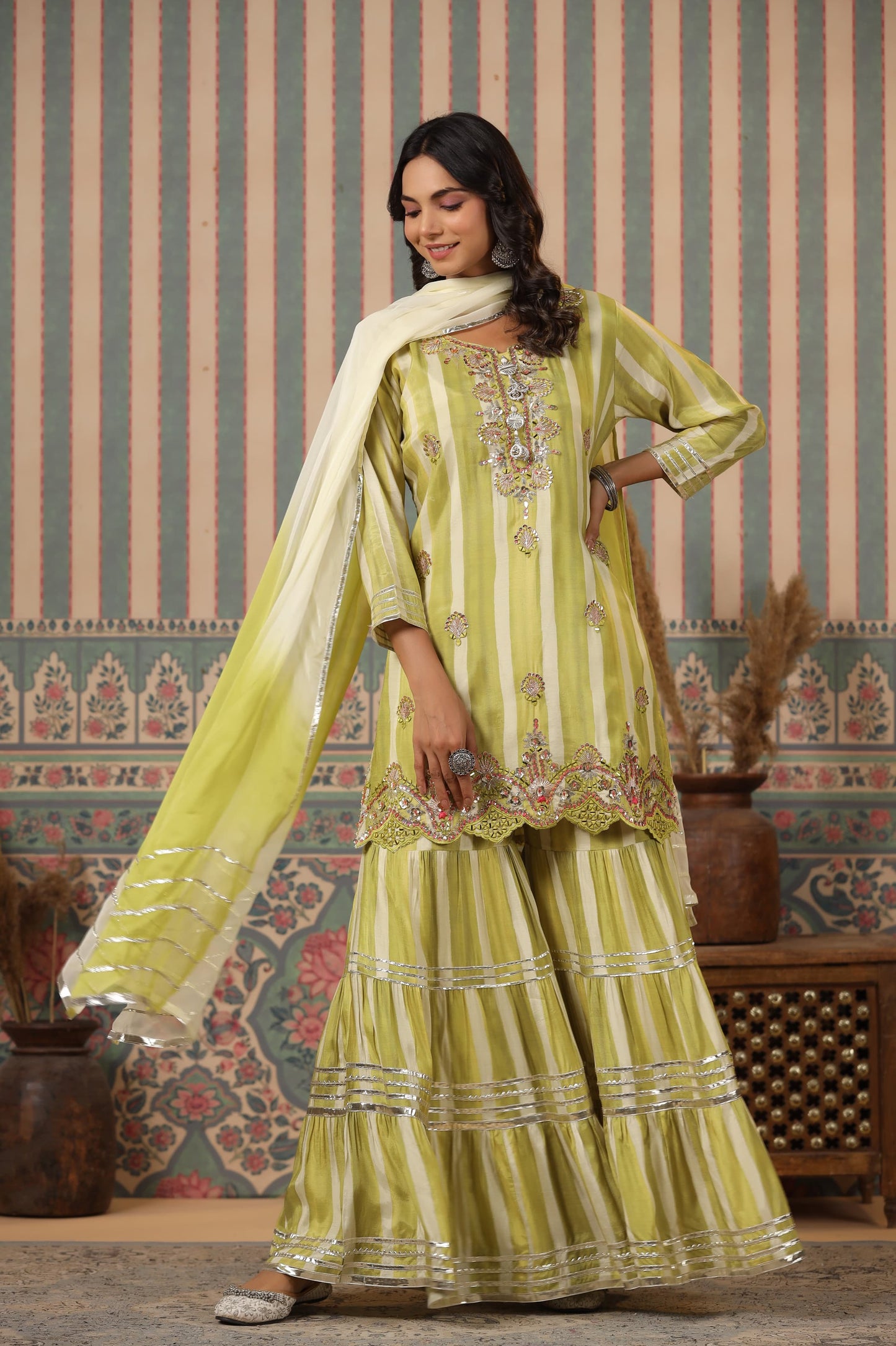 Festive Gharara Kurta Dupatta set